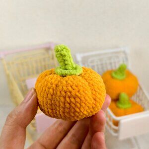 Handmade Amigurumi Crochet Pumpkin Plushie